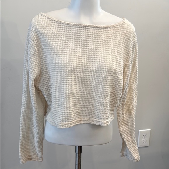 SHEIN Curve 3XL Women's Cream Cropped Knit Sweater - Picture 1 of 4